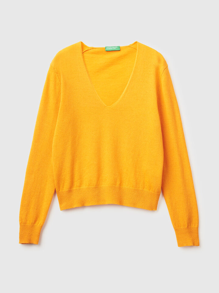 V NECK SWEATER L/S Women image number 5